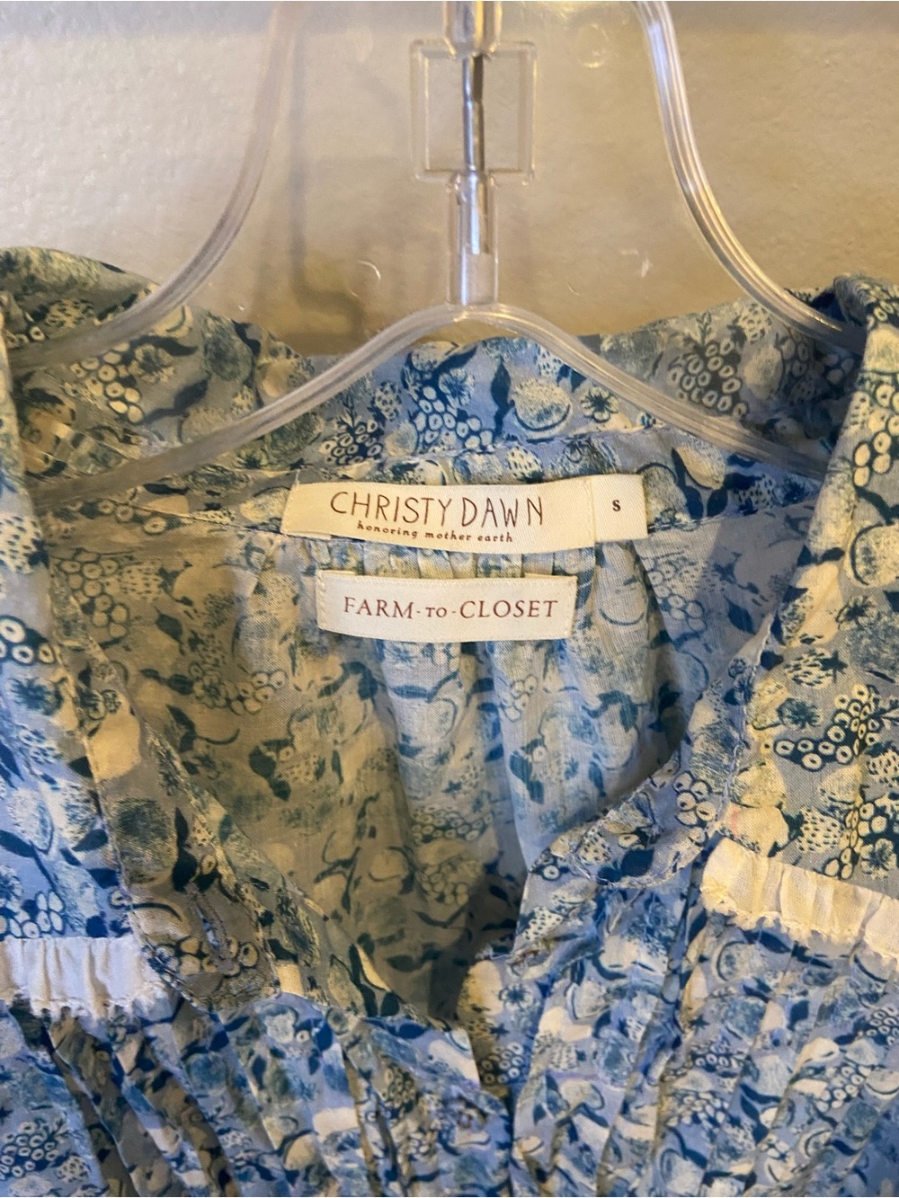 Christy Dawn Clementine Blouse in a blue floral print - Picture 5 of 6